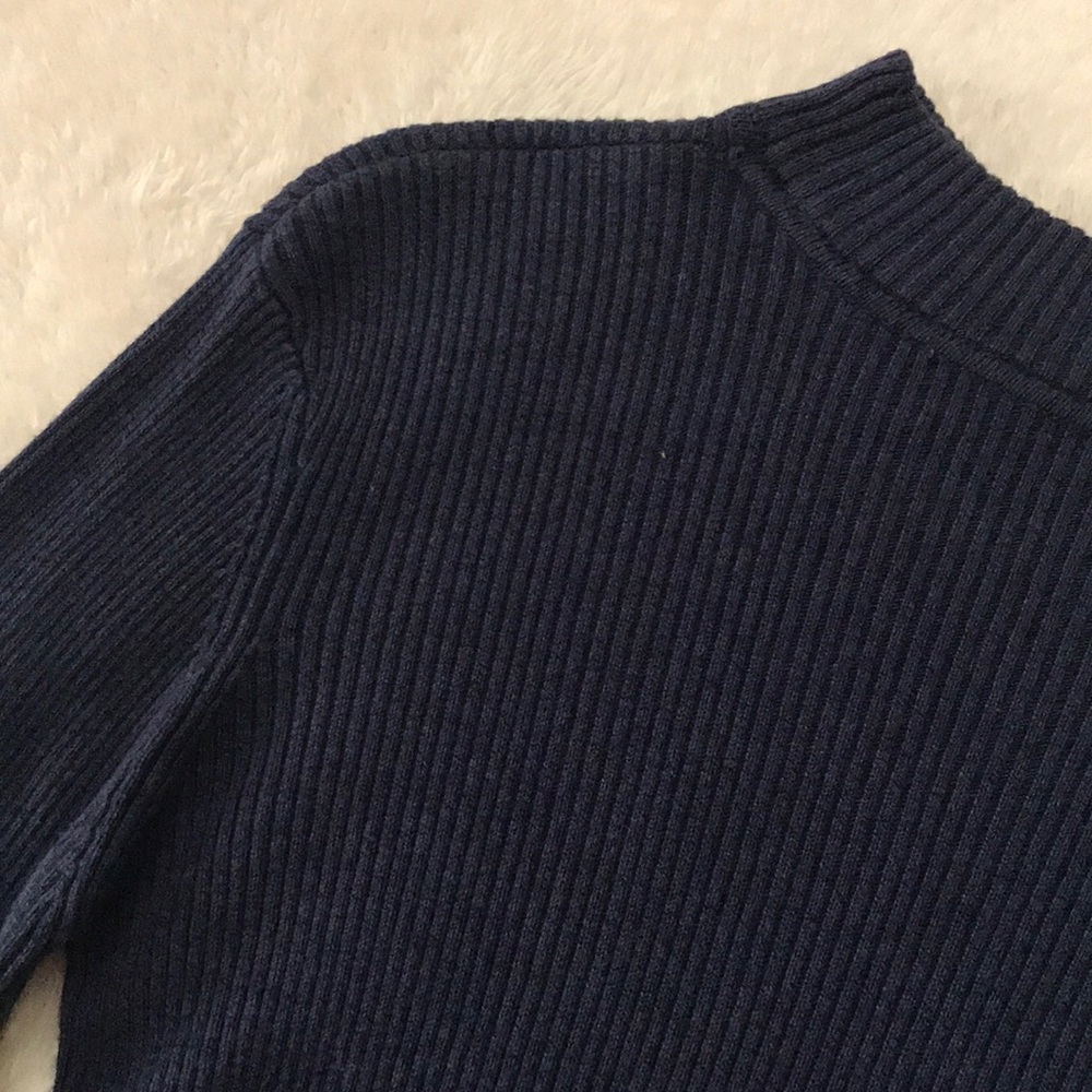 Navy blue mock neck sweater